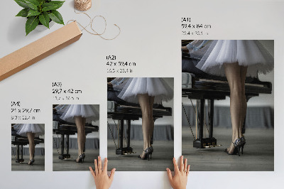 Poster Ballerina al pianoforte, eleganza e delicatezza