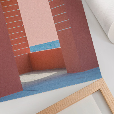 Poster Archi pastello sul mare, architettura minimalista
