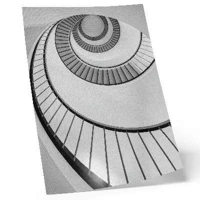 Poster scala a chiocciola con geometria ipnotica ed eleganza