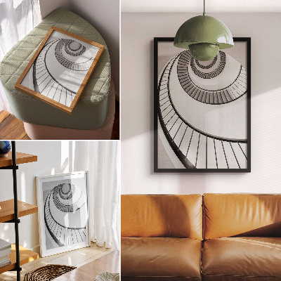 Poster Scala a chiocciola: geometria ipnotica ed eleganza