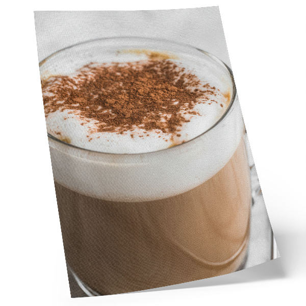Stampa su tela Caffè con schiuma, colori caldi, armonia