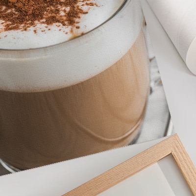 Stampa su tela Caffè con schiuma, colori caldi, armonia