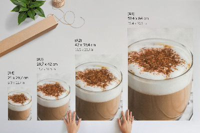 Stampa su tela Caffè con schiuma, colori caldi, armonia