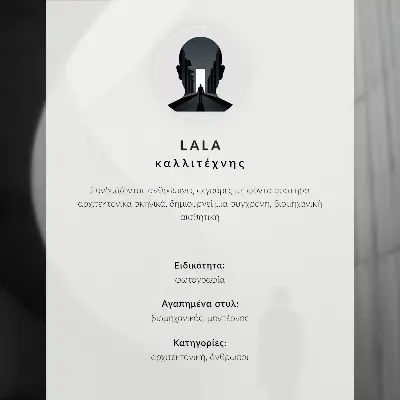 Poster con design monocromo geometrico moderno