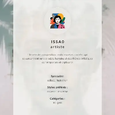 Poster con volto maschile imponente in stile minimalista