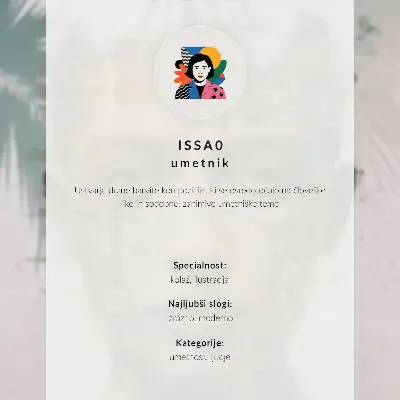 Poster con volto maschile imponente in stile minimalista