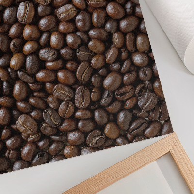 Foto su tela chicchi di caffè dalla consistenza marrone