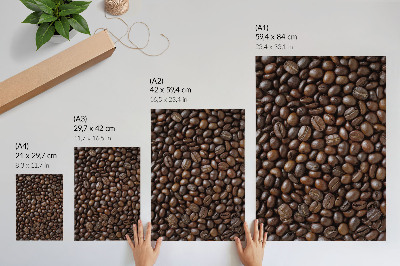 Foto su tela chicchi di caffè dalla consistenza marrone