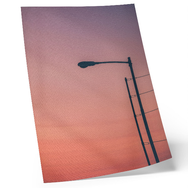 Poster Lampada minimalista, tramonto romantico, modernità