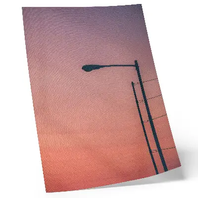 Poster lampada minimalista con effetto tramonto romantico dal design moderno
