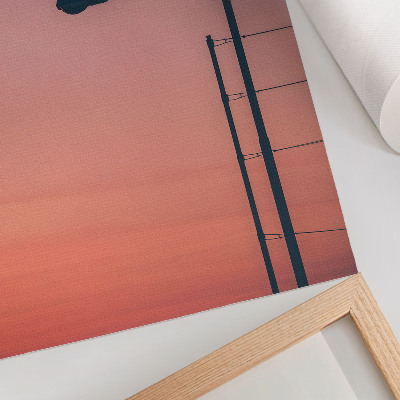 Poster Lampada minimalista, tramonto romantico, modernità