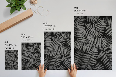 Stampa su tela Felce sensuale in bianco e nero, simmetria, eleganza