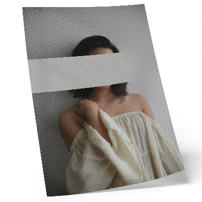 Stampa su tela Equilibrio variabile tra bianco e beige in stile minimalista