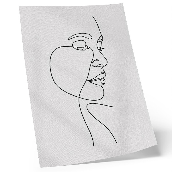 Stampa su tela Illustrazione minimalista del viso, senza dettagli superflui.