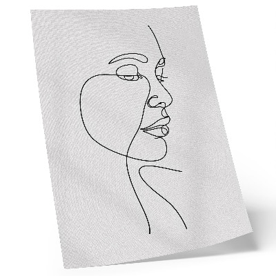 Stampa su tela Illustrazione minimalista del viso, senza dettagli superflui.