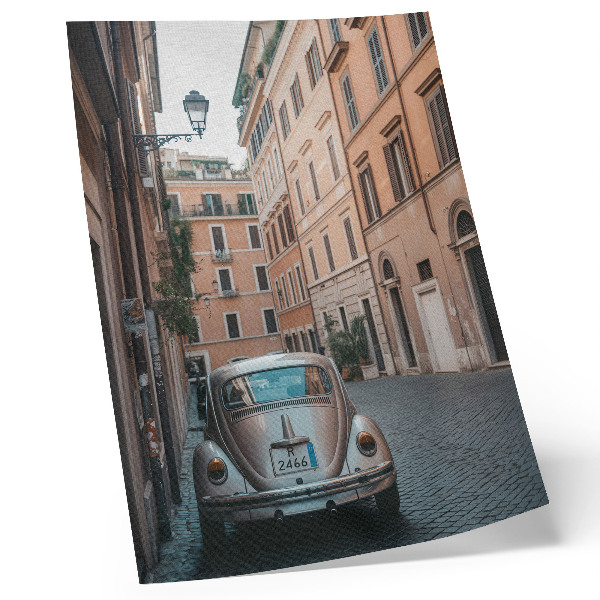Poster Strada con un'auto, architettura classica