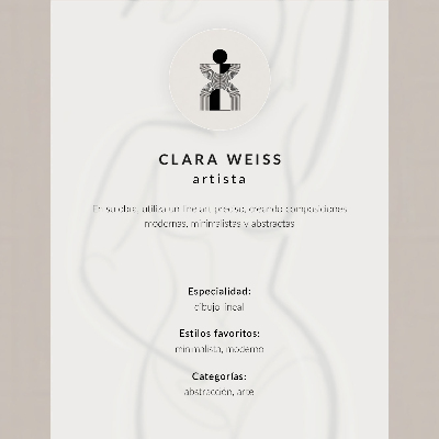 Poster Silhouette minimalista di una donna su sfondo beige
