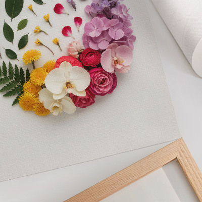 Poster Una composizione colorata di fiori e foglie in armonia