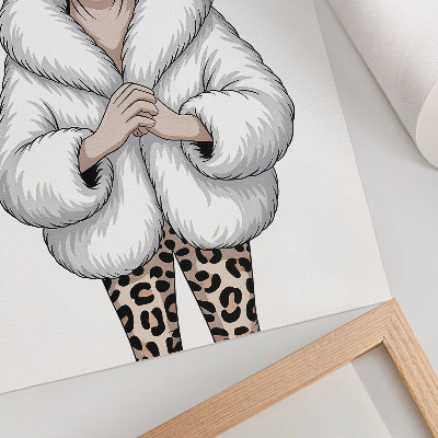 Poster Gatto con pelliccia e pantaloni leopardati