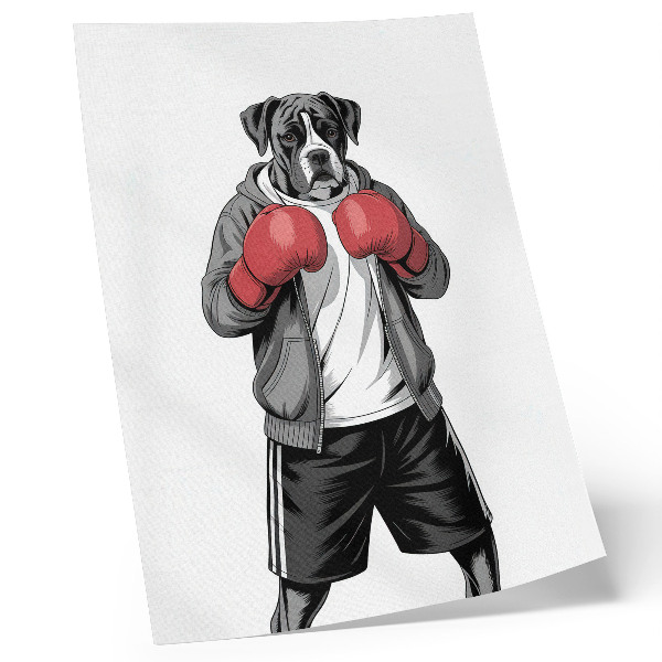 Foto su tela Guantoni da boxe per cani boxer, stile sportivo