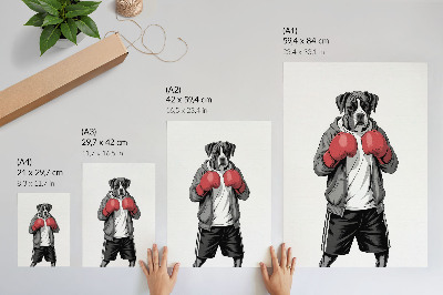 Foto su tela Guantoni da boxe per cani boxer, stile sportivo