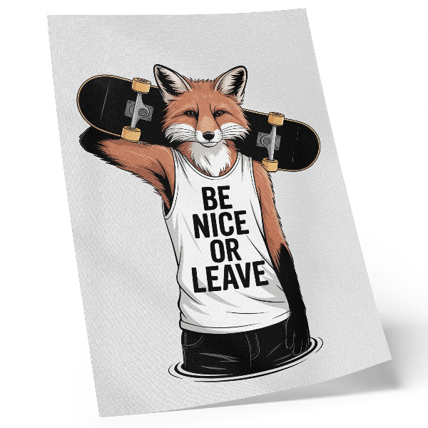 Foto su tela Iscrizione su tavola Fox in stile giovanile