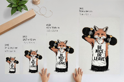 Foto su tela Iscrizione su tavola Fox in stile giovanile