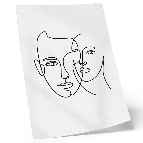 Poster Ritratti minimalisti, disegno a linee, profondità, emozioni
