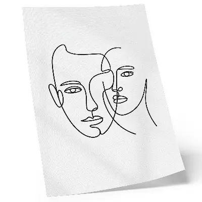 Poster ritratti minimalisti con disegno a linee, profondità ed emozioni