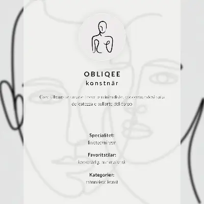 Poster ritratti minimalisti con disegno a linee, profondità ed emozioni