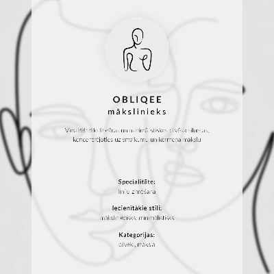 Poster Ritratti minimalisti, disegno a linee, profondità, emozioni