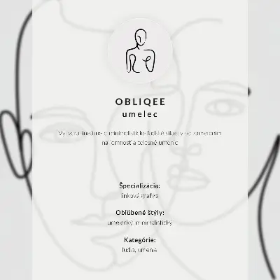 Poster ritratti minimalisti con disegno a linee, profondità ed emozioni