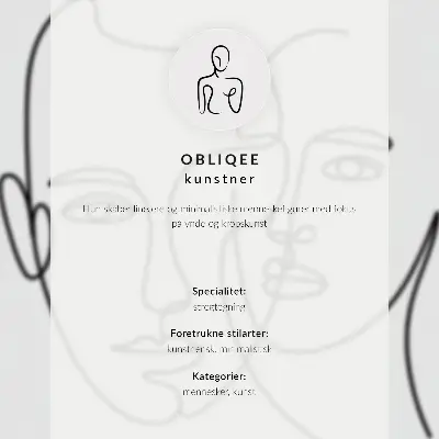 Poster ritratti minimalisti con disegno a linee, profondità ed emozioni