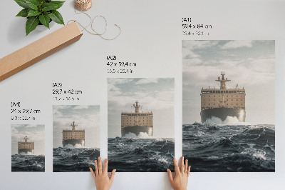 Stampa su tela Nave in mare Minimalismo Armonia e Maestosità