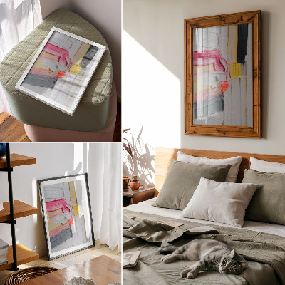 Stampa su tela Strisce di pittura astratte con texture dinamica