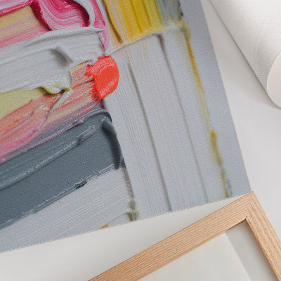 Stampa su tela Strisce di pittura astratte con texture dinamica