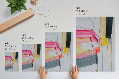Stampa su tela Strisce di pittura astratte con texture dinamica