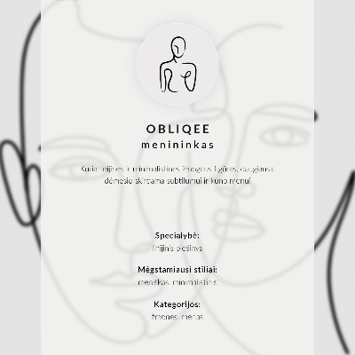 Foto su tela Una sottile silhouette nera su sfondo chiaro