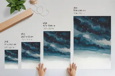 Foto su tela paesaggio cosmico ricco di profondità e mistero