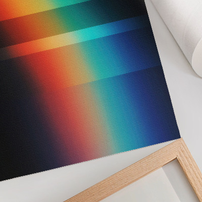 Stampa su tela Movimento con effetto profondità a strisce orizzontali colorate