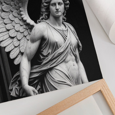 Poster Scultura di angelo in marmo, ricca di dettagli ed eleganza.