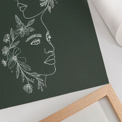 Poster Linee delicate, fiori, composizione moderna