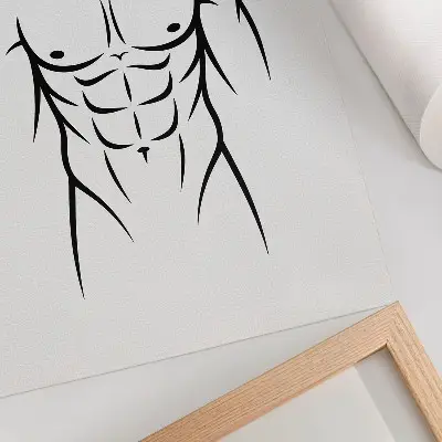 Stampa su tela linee nere su sfondo chiaro con estetica minimalista