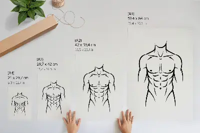 Stampa su tela linee nere su sfondo chiaro con estetica minimalista