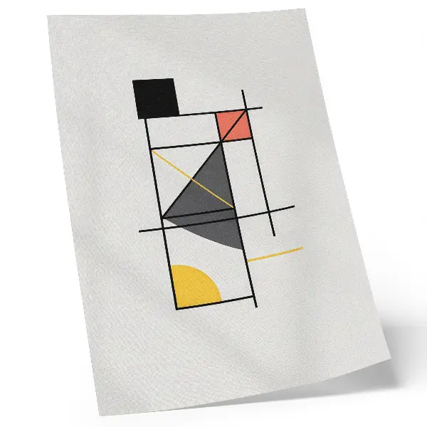 Poster con motivi geometrici in stile moderno