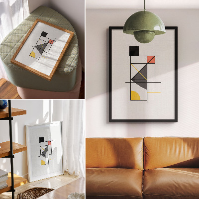 Poster Linee di motivi geometrici che formano uno stile moderno