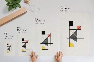 Poster Linee di motivi geometrici che formano uno stile moderno