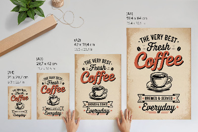Foto su tela tazza in stile retrò da caffetteria