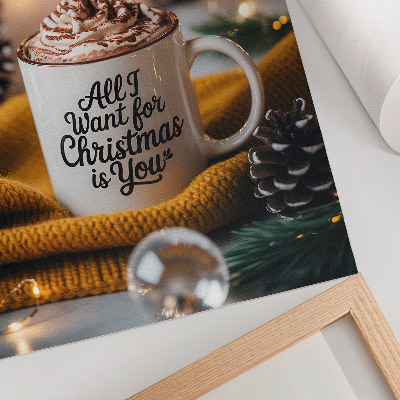Poster Tazza con la scritta sciarpa giallo luci calde