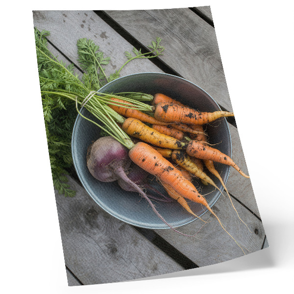 Poster Ciotola per verdure succose in legno stile rustico